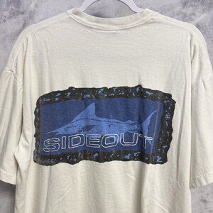 Vintage Sideout Surf T Shirt Mens White Short Sleeve Y2K 90s Surfer